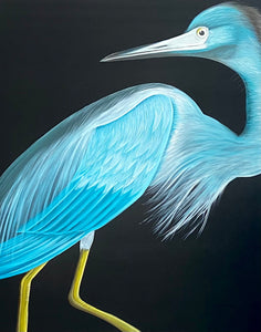 Blue Crested Heron II  (rendition)