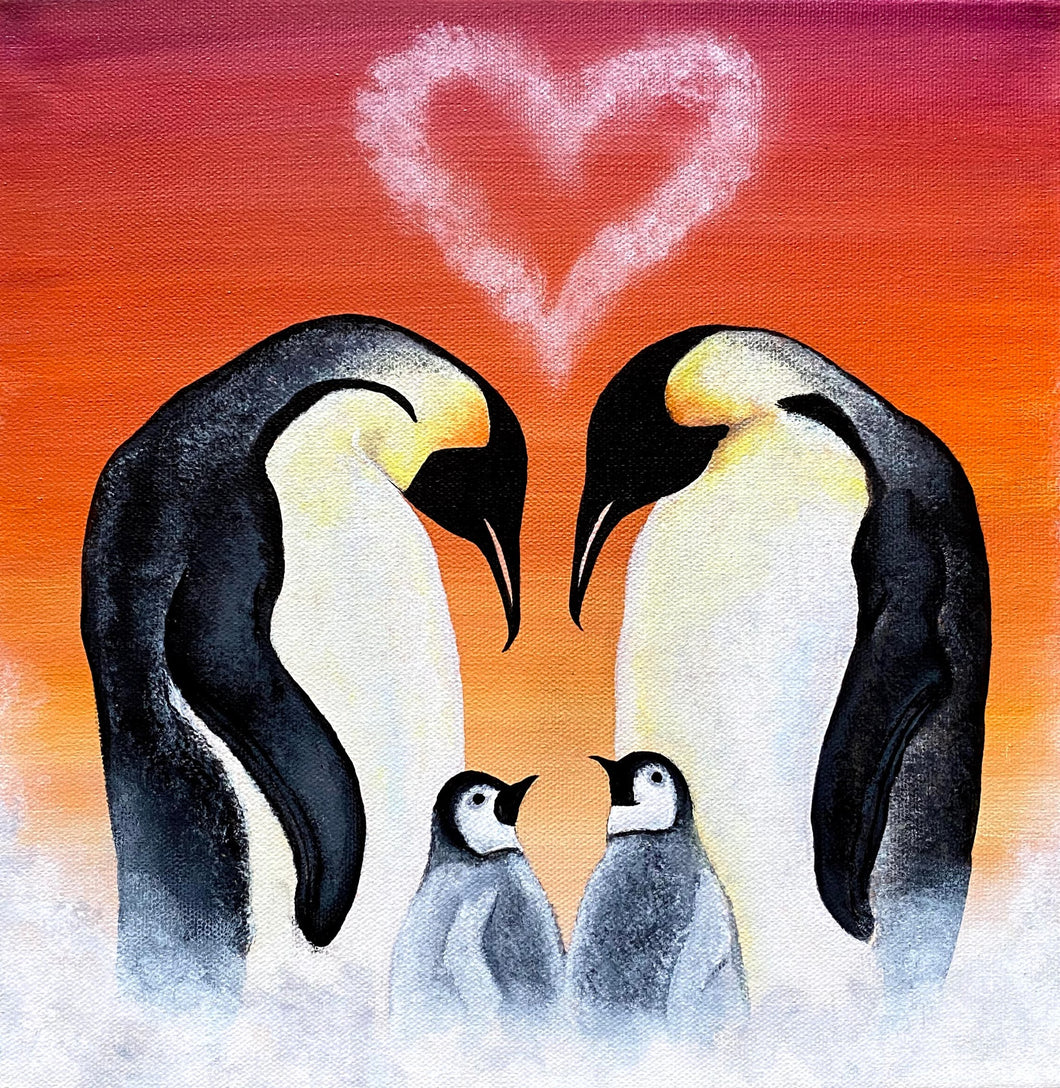 Love of Penguins 12 x 12