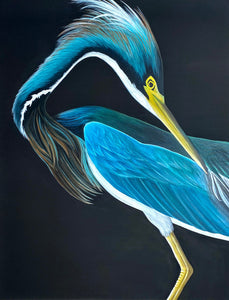 Blue Crested Heron 40 x 50 (rendition)